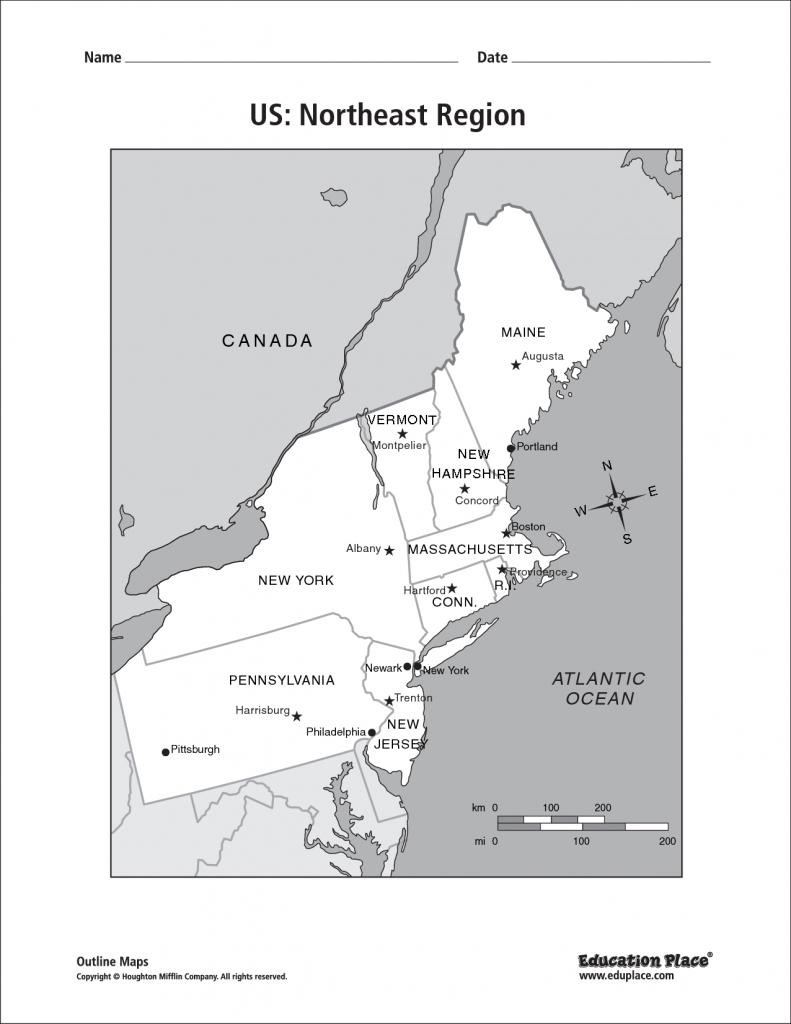 Printable Map Of Northeast Us | Printable Maps | Printable Map Of Northeast Us