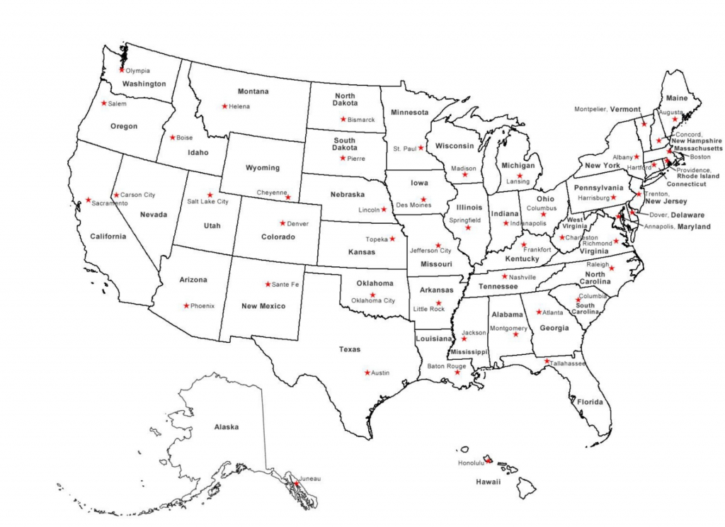 Free Printable Us Map With Cities And States