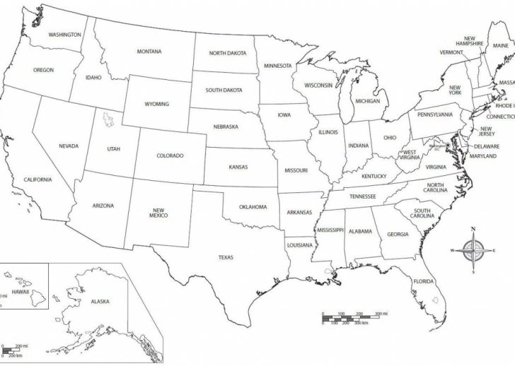 Free Printable Us Map With State Names