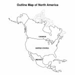 Printable Map Of Us And Canada Outline Usa Mexico With Geography | Printable Map Of United States And Mexico