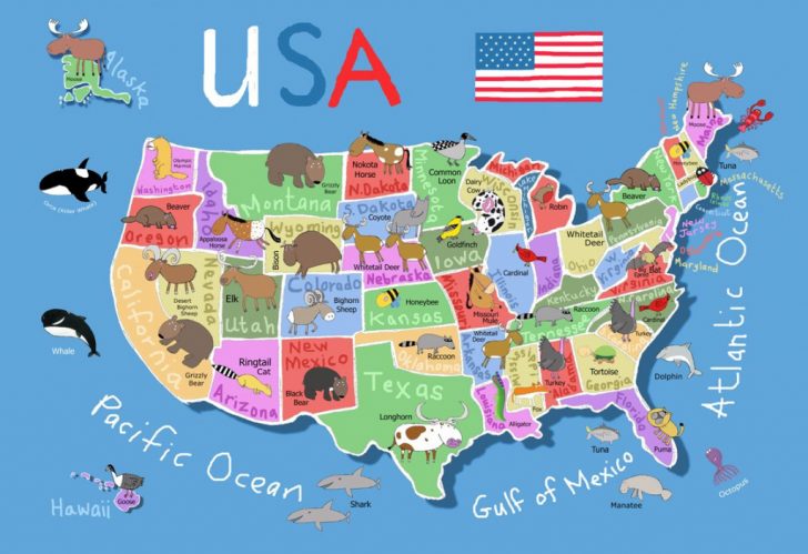 Printable Us Map For Students