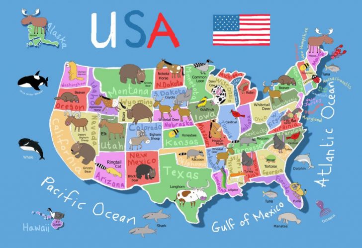 Printable Map Of Usa For Kids Its S A Jungle In Here July 2012   Printable Map Of Usa For Kids Itss A Jungle In Here July 2012 Printable Usa Map For Kindergarten 728x499 