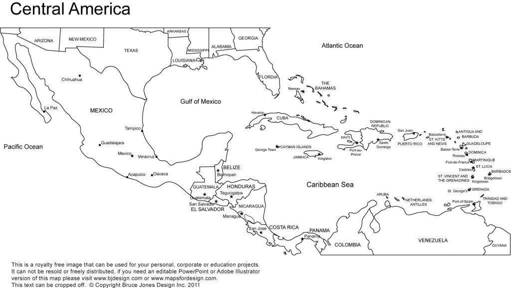 printable mexico map 15 outline of usa and with central