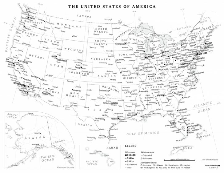 Printable Map Of The United States And Cities