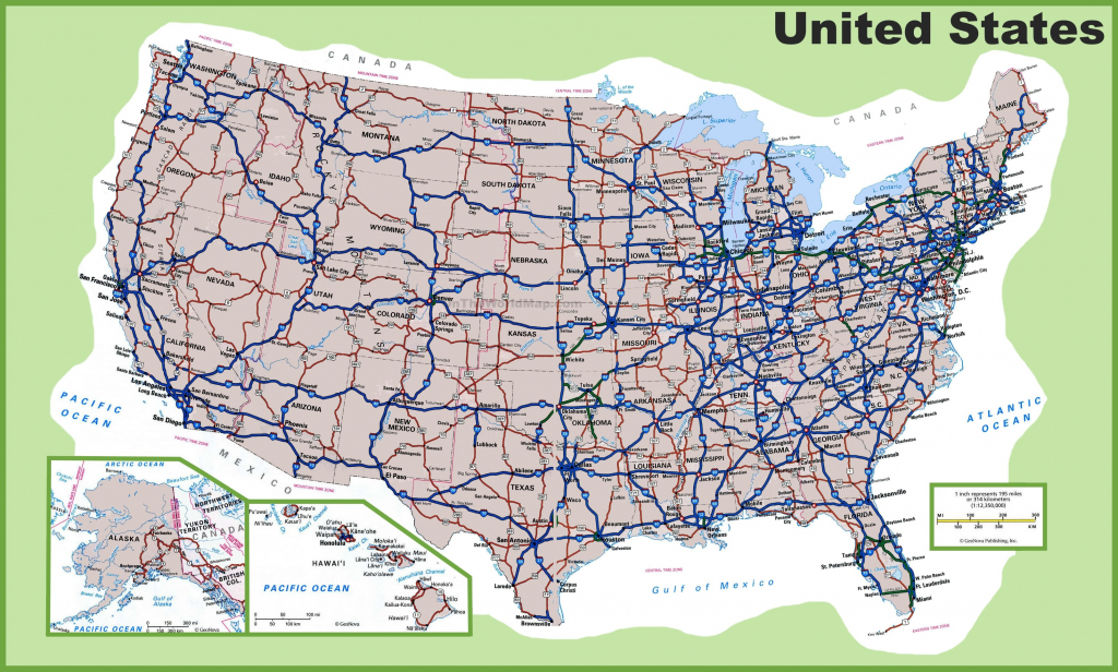 Free Pprintable Us Map With States And Cities