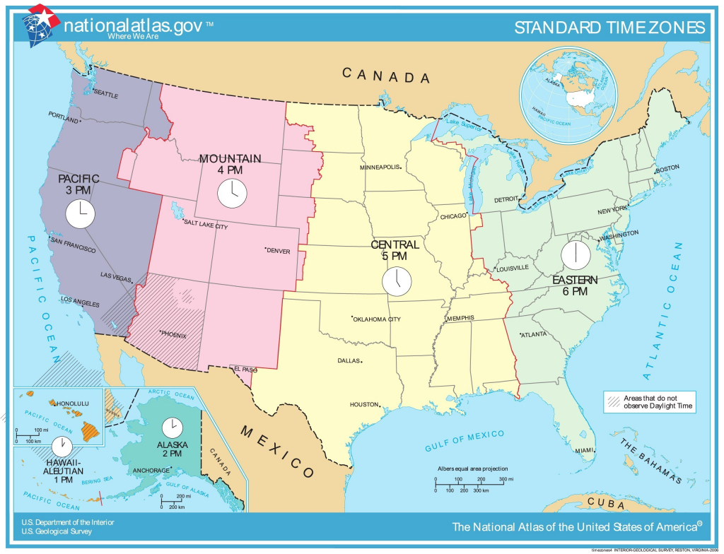 Printable United States Map With Time Zones And State Names Refrence | Printable Map Of Us Time Zones With State Names