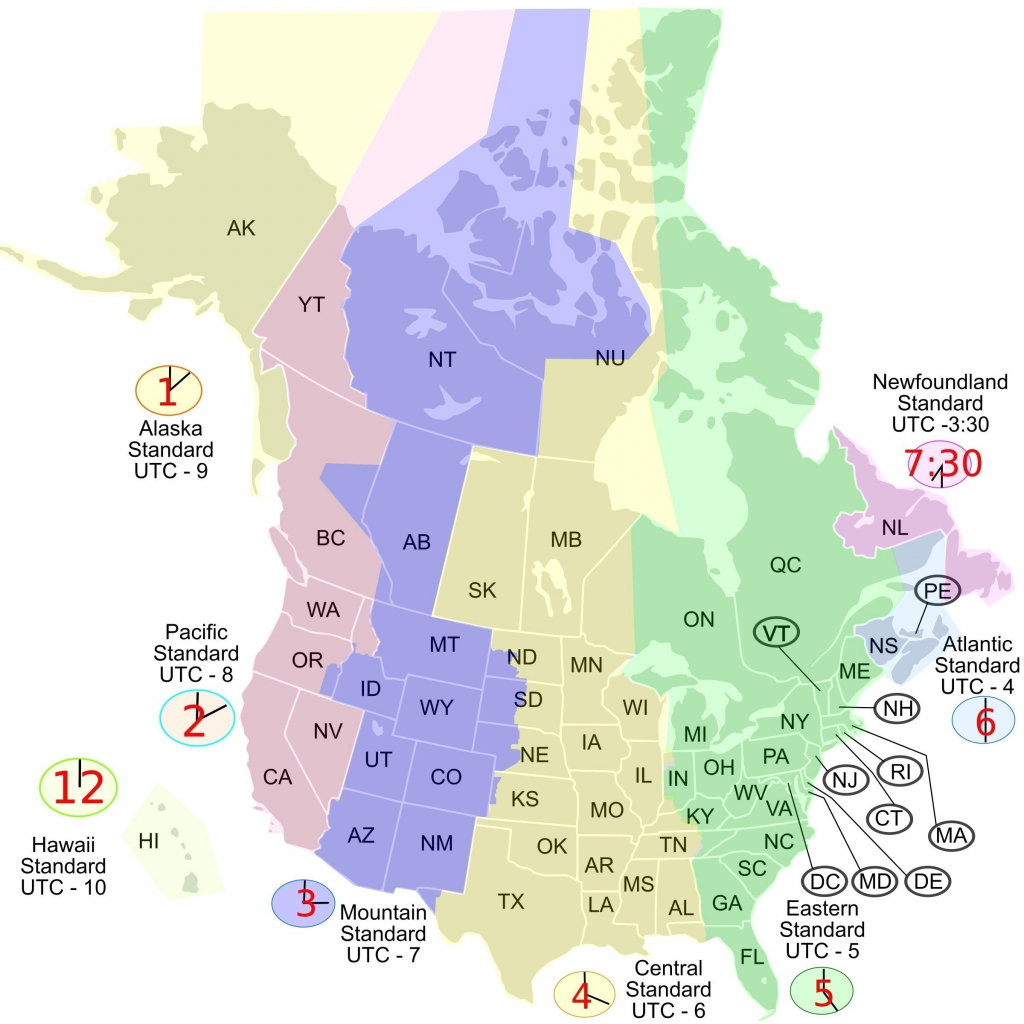 Printable Usa Time Zone Map Printable US Maps