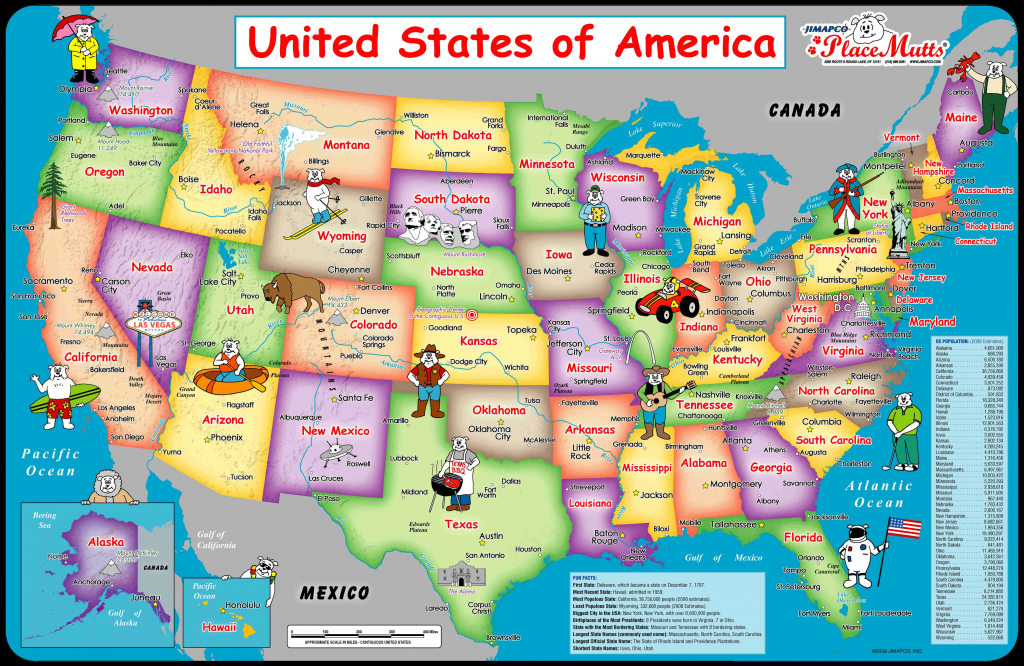 Printable Us Map For Kindergarten - Printable US Maps