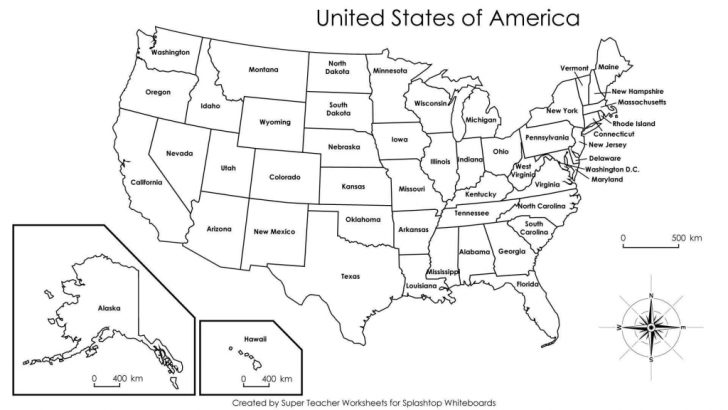 Printable Us Map Of States