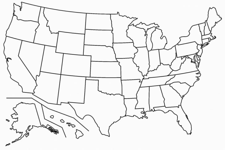 Printable Us Map Coloring Page