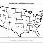 Printable Us State Map Puzzle | World Map | Us Map Blackline Printable