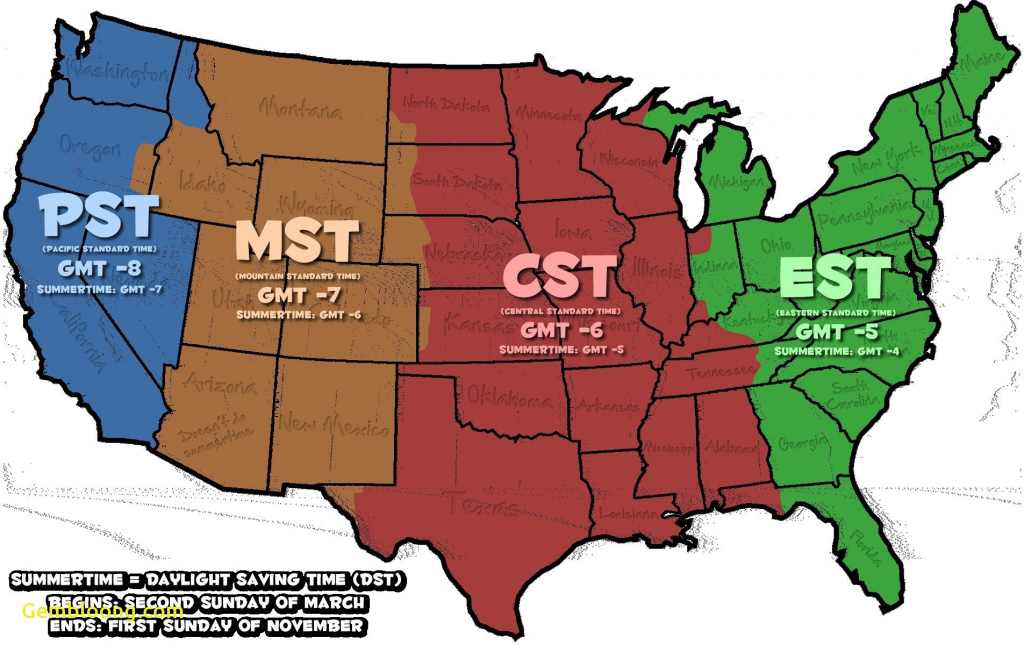 Printable Us Time Zone Map With States Valid 10 Inspirational | Printable Map Of Central Usa