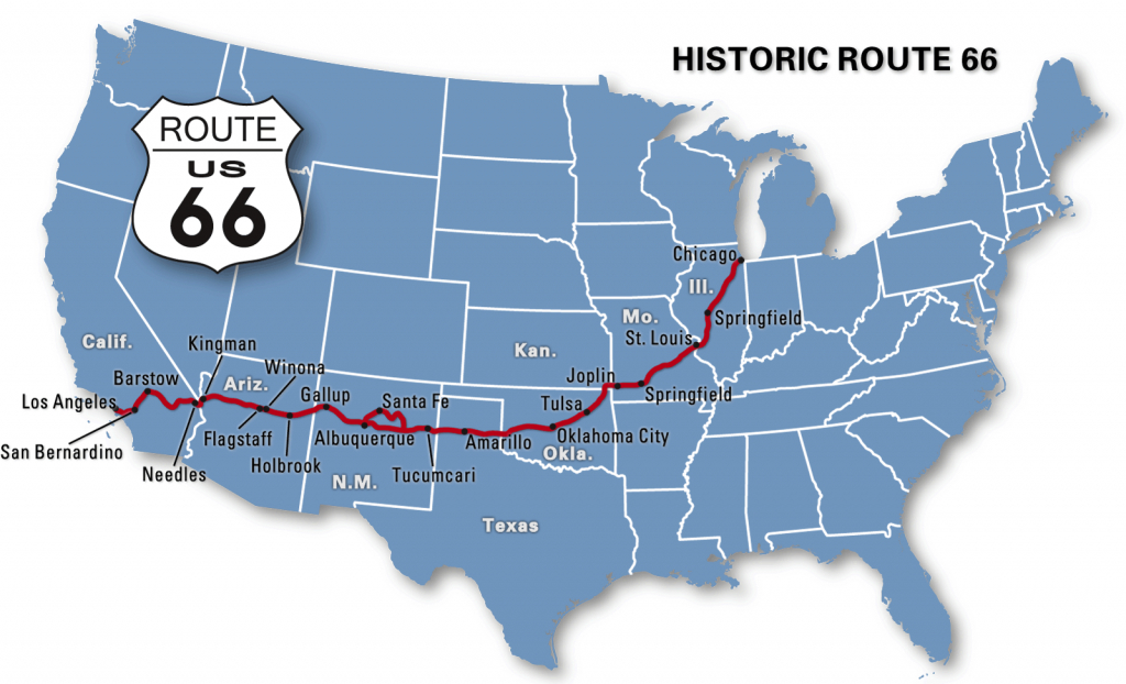 Route 66 Kicks: Day 1….chicago To Joplin | Road Tripping | Route 66 | Printable Map Of Route 66 Usa