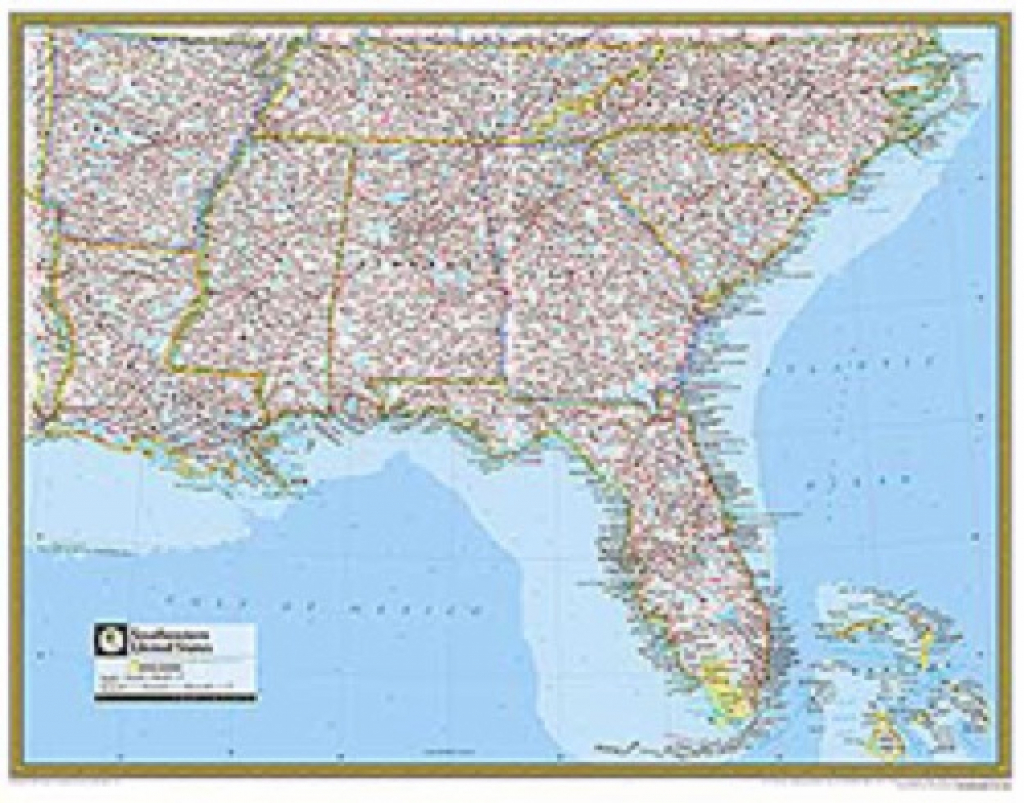 Southeast Us Elevation Map New Printable Map The Southeastern United | Printable Road Map Of Southeast United States