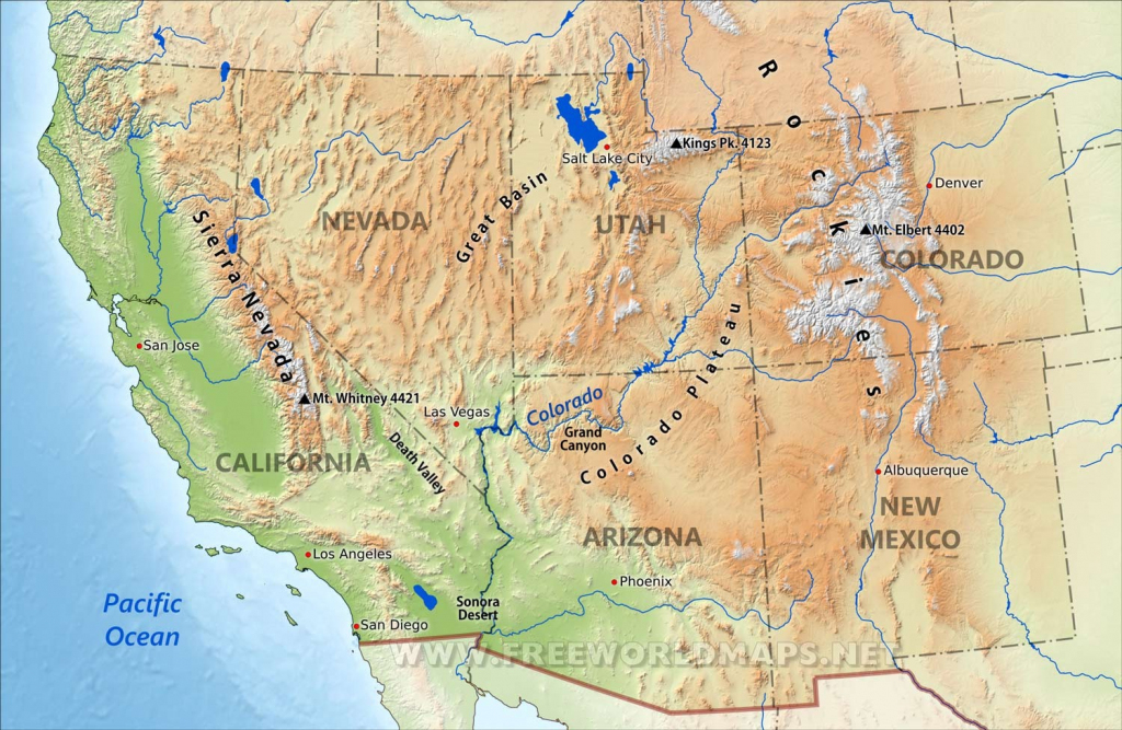 Southwest Usa Map Free Print Map Map Of Southwestern States 20 Map | Printable Map Of Southwest Usa