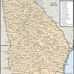 State And County Maps Of Georgia | Printable Road Map Of Georgia Usa
