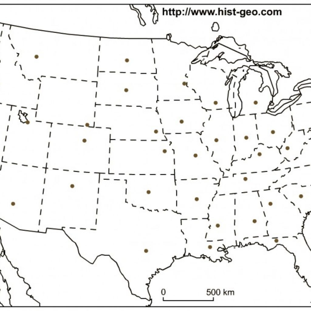 State Capitals Map Quiz Printable Of Us States With Capitols Capital | United States Capitals Map Quiz Printable