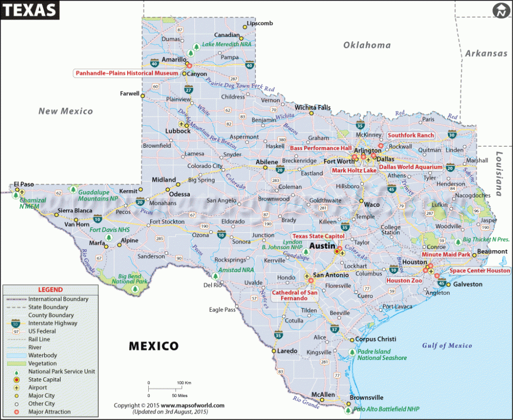 Texas Map | Map Of Texas (Tx) | Map Of Cities In Texas, Us - Map Of | Printable Map Of Texas Usa