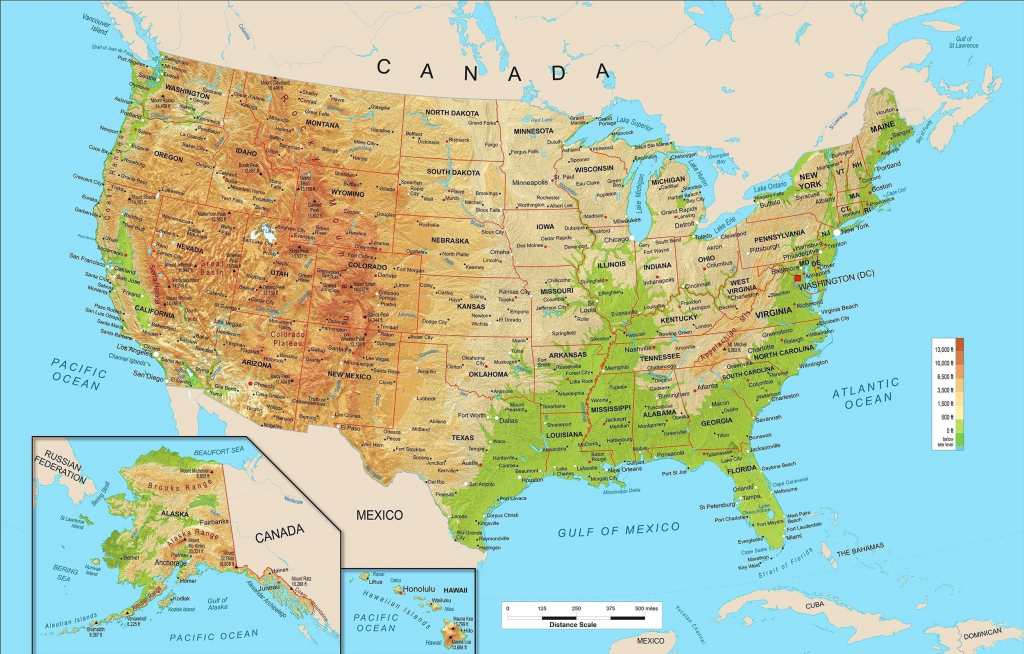 The United States Physical Map Refrence United States Physical Map | United States Physical Map Printable