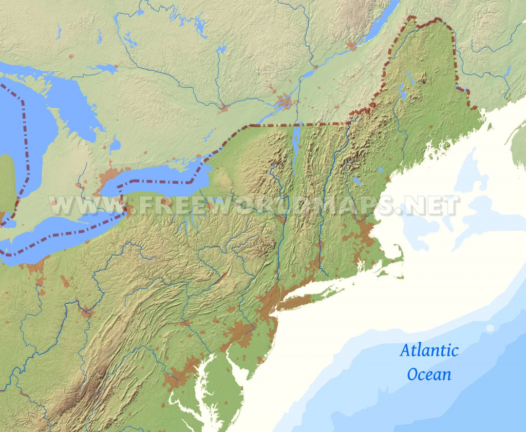 The United States Physical Map Save East Coast Of Us Map Printable | Printable Us Map Landscape