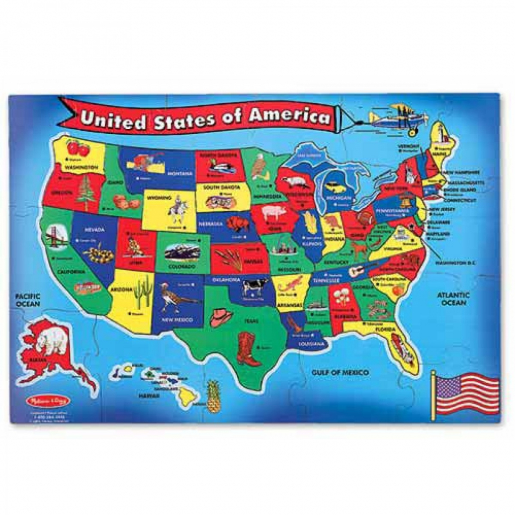 U S A Map Puzzlemelissa Amp Doug Printable Of United States | Printable Us Map Puzzle