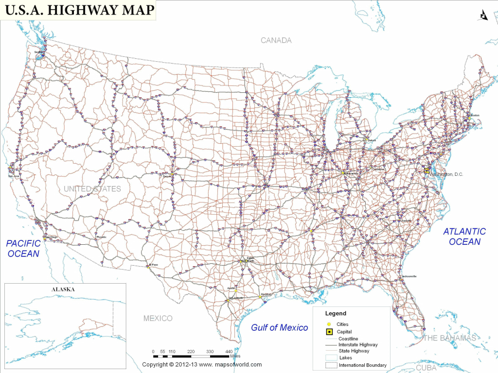 United States And Canada Map Pdf Best Printable Us Map With Cities | Printable Us Map With Cities Pdf