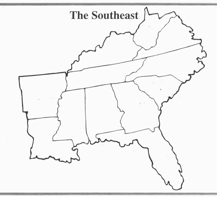Printable Map Of The Southeastern United States