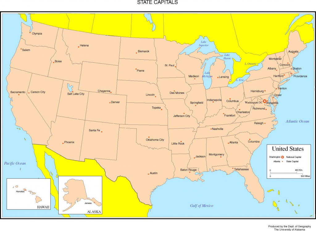 United States Colored Map | Big United States Map Printable