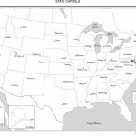 United States Labeled Map | Printable Map Of The Us With Capitals