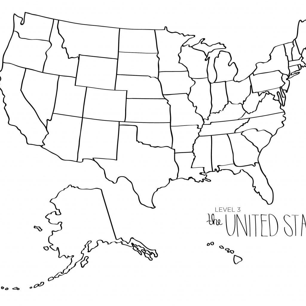 United States Map Blank Free Printable Of The Save | Free Printable Black And White Map Of The United States