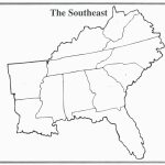 United States Map Blank With Capitals Best Blank Map The Southeast | Free Printable Map Of The Southeastern United States
