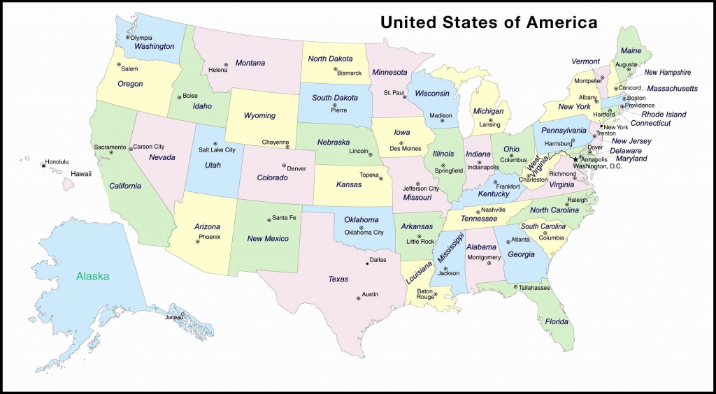 United States Map Capitals Labeled Beautiful United States Map | Printable Us Map With States And Capitals Labeled