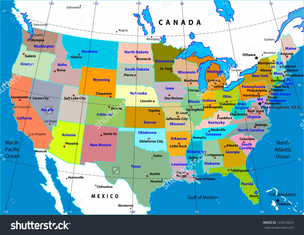 United States Map With Major Cities Printable Prntbl Concejomunicipaldechinu Gov Co