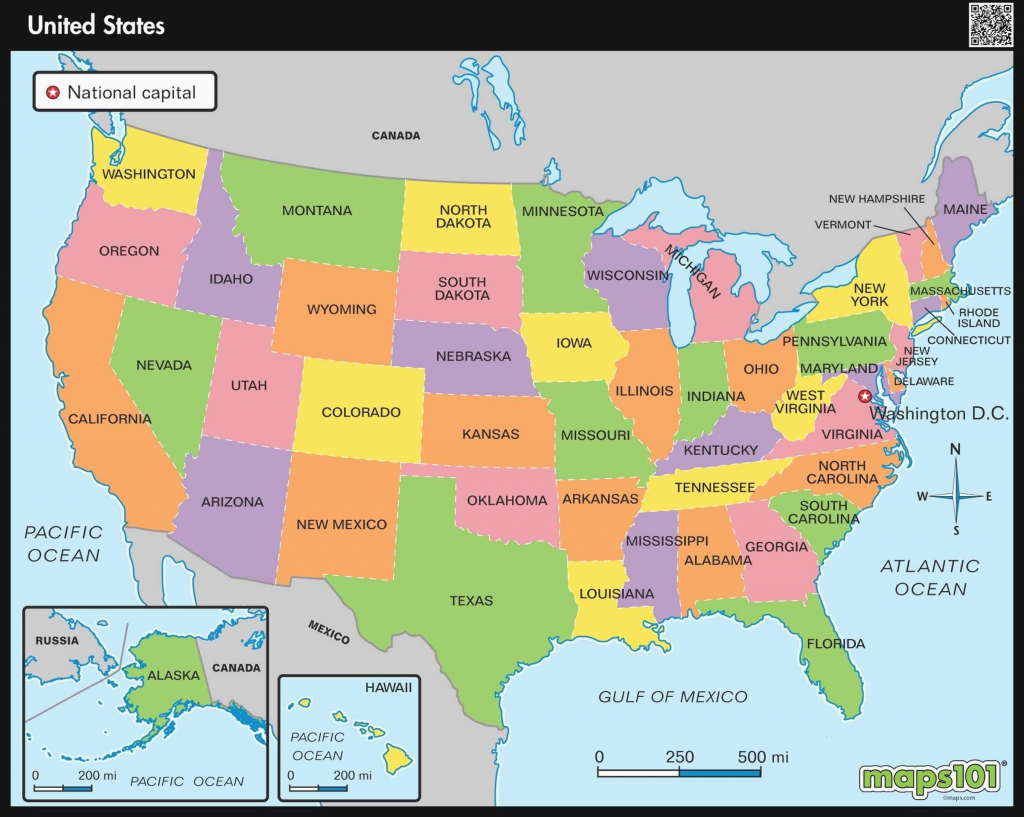 United States Map Color States Refrence Free Printable Map Usa | Printable Map United States America