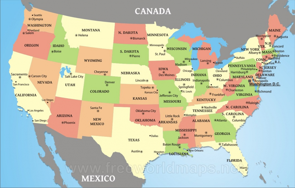 United States Map Free Printable Us Maps With Cities 1 | Free Printable Map Of The United States With Cities
