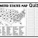 United States Map Quiz Print New Blank Map United States Quiz Fresh | Printable Map Of The United States To Label
