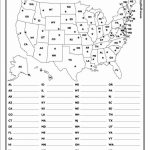 United States Map Quiz Worksheet Worksheets For All Download And | Blank Us Map Numbered