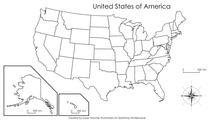 Printable Blank Outline Map Of Usa