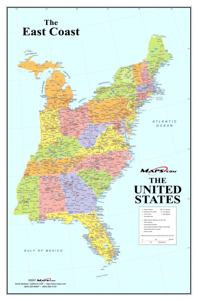 United States Map With Cities Listed Fresh Map Of Eastern Coast | Printable Map East Coast United States