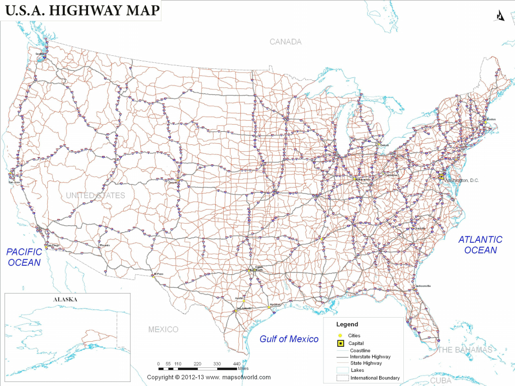 United States Map With Interstates Valid Map United States | Printable Map Of The United States With Interstates