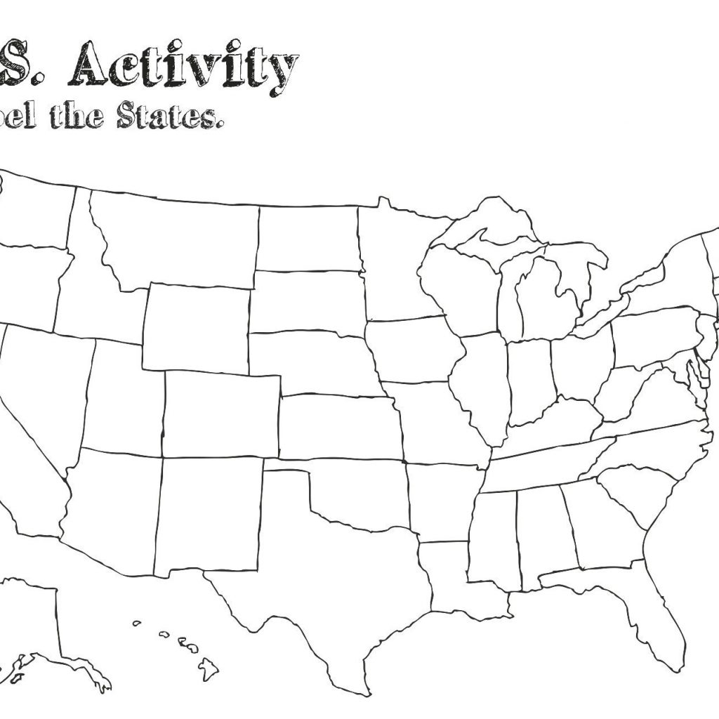 Print Out A Blank Map Of The Us And Have The Kids Color In States Free Printable United States 