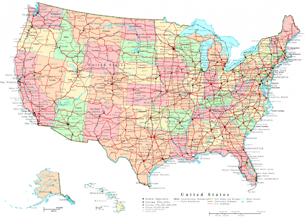 United States Printable Map | Large Print Map Of Usa