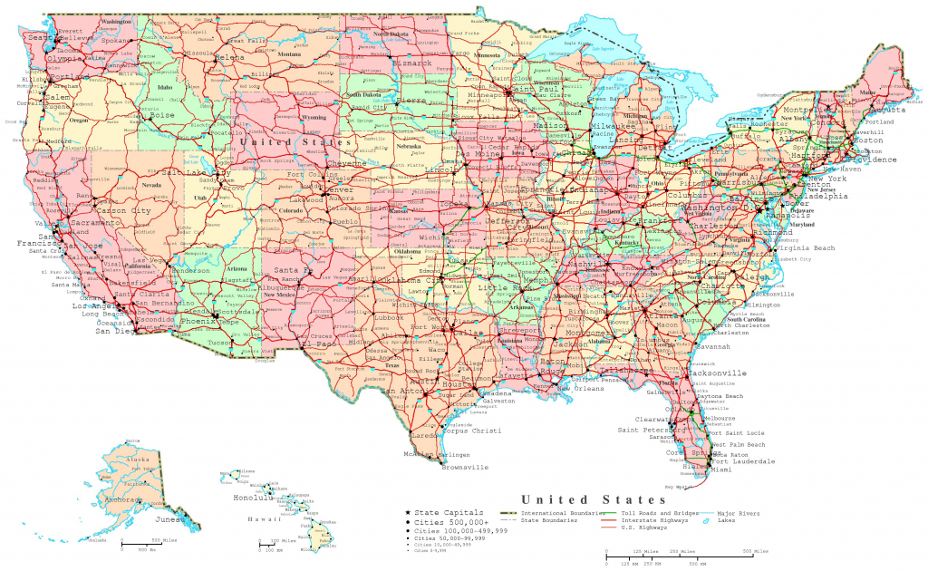 United States Printable Map | Printable Map Of Usa With Major Cities