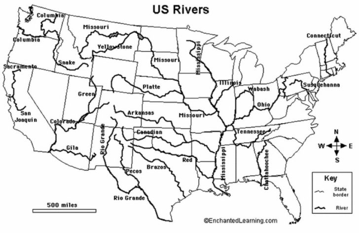 United States River Map And Cities World Maps With Rivers Labeled | Us ...