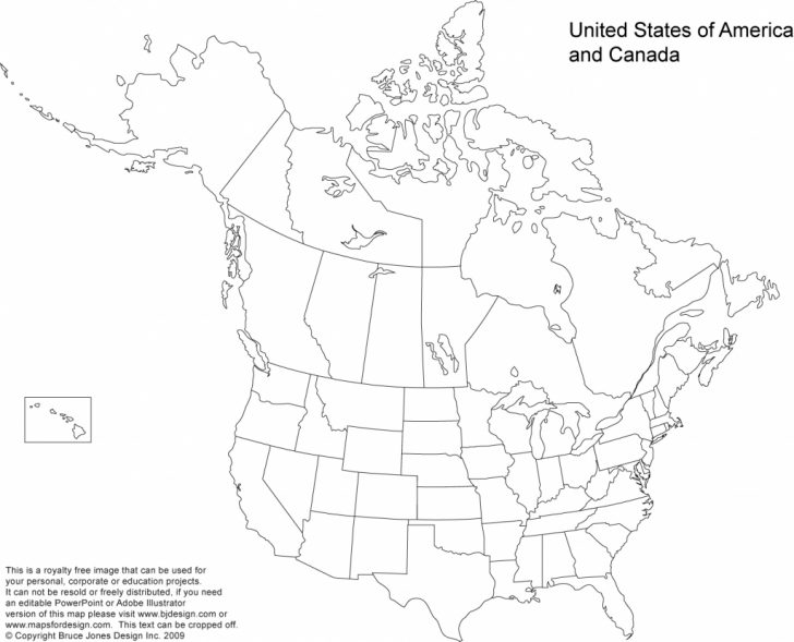 Printable Us Canada Map