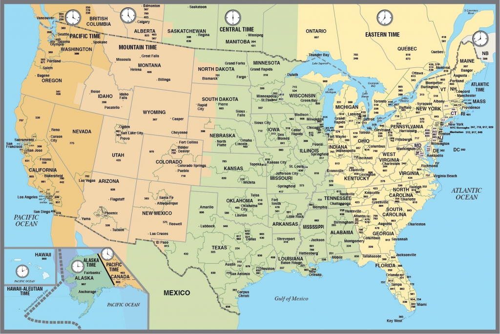 United States Area Codes Printable List