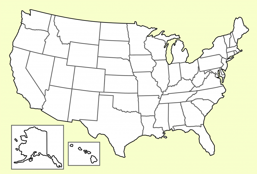 Fillable Map Of Us States