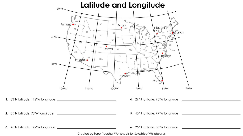 Us Longitude And Latitude Map Awesome Printable Us Map With | Printable Us Map With Longitude And Latitude Lines