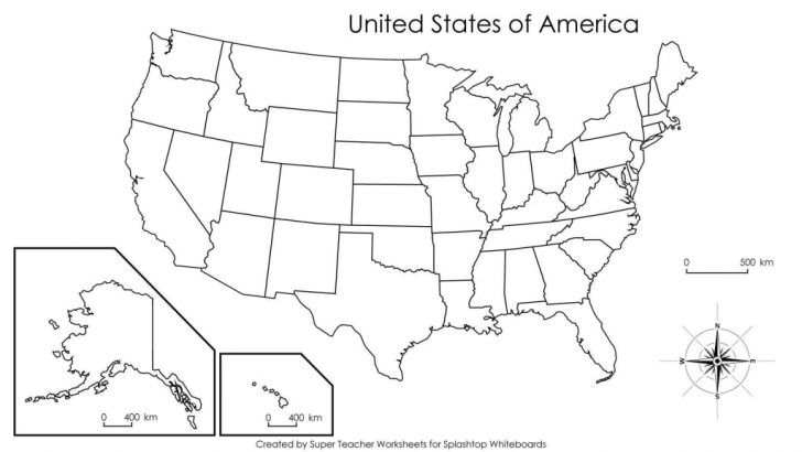 Us Map Black And White Simple 1339366 New Printable Map The Usa Mr | Mr ...