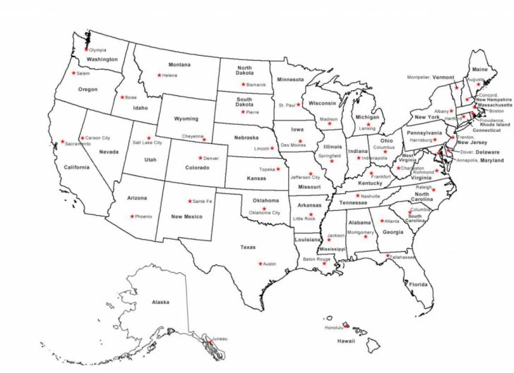 Printable Map Of The United States Quiz